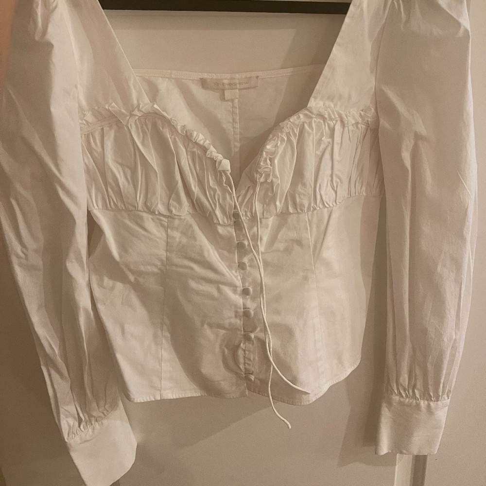 White evening blouse